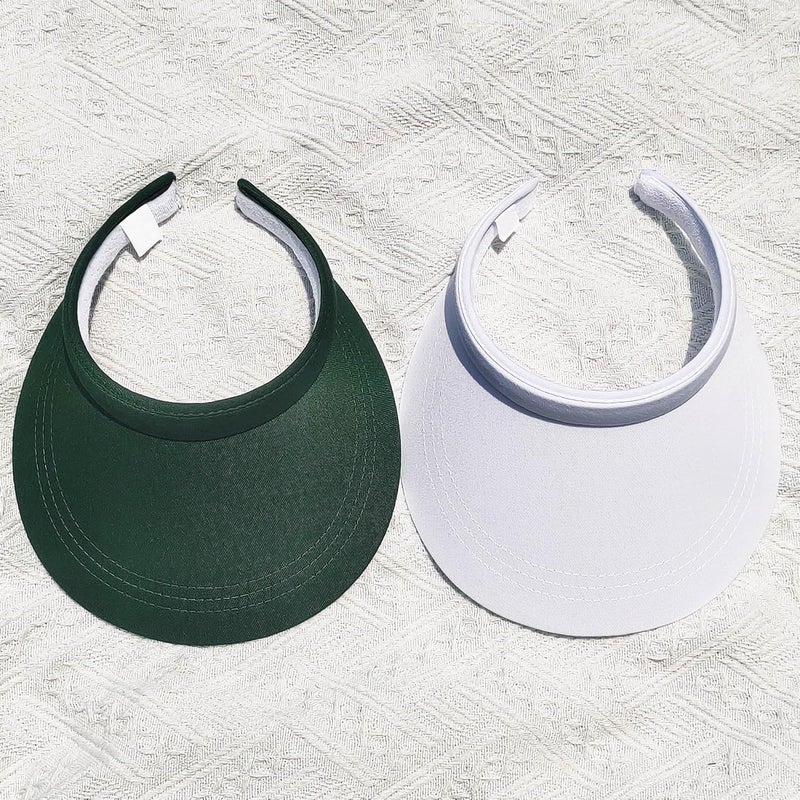 Beevarn Store 2 Pack Sun Visors Women Wide Brim Clip on Summer Hats Adjustable UV Protection - Image 5
